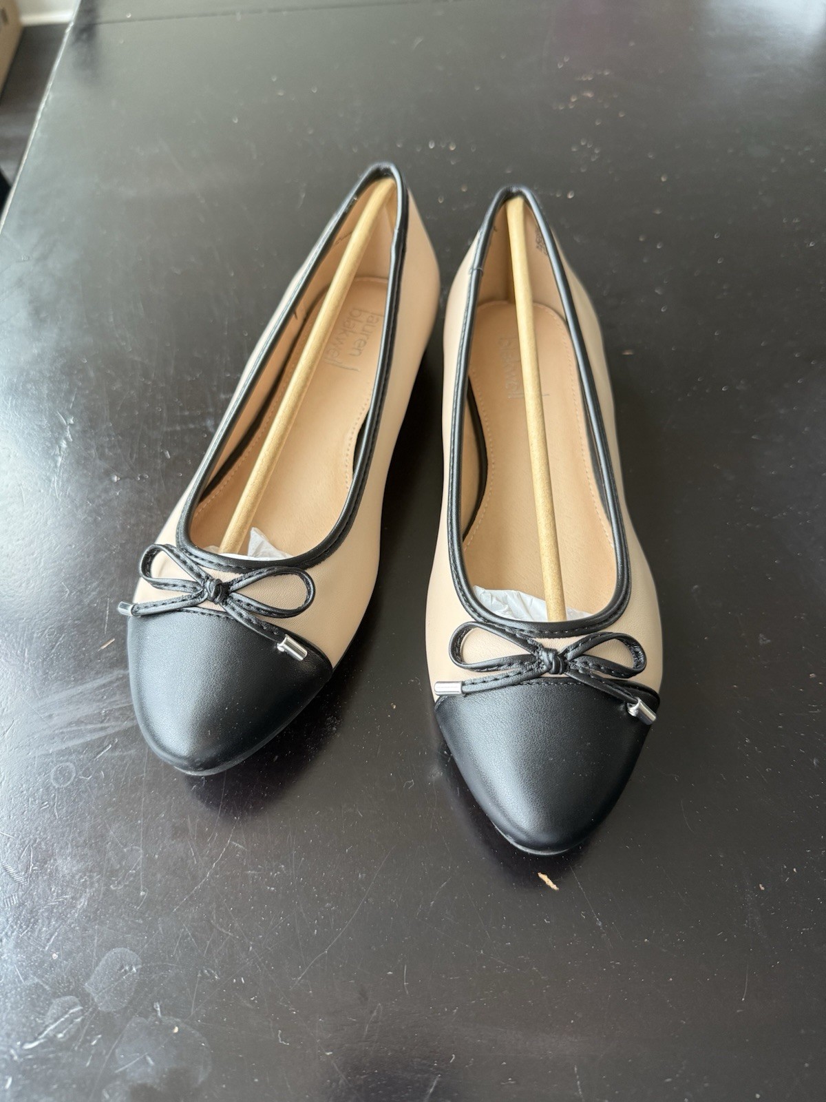 Lauren Blakwell Two-Tone Cap Toe Flats - Size 7.5