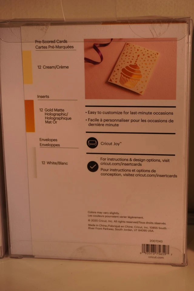 New, Bundle Of 3, Each Is A 12 Pack Of Multicolored Card Inserts For Cricut Joy - Image 4 of 4