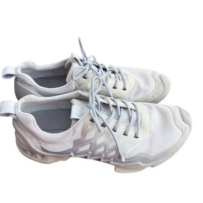 ECCO BIOM AEX Trainer Sneakers Mens EU 43 US 9.5/10 White/Light Gray Lace-Up