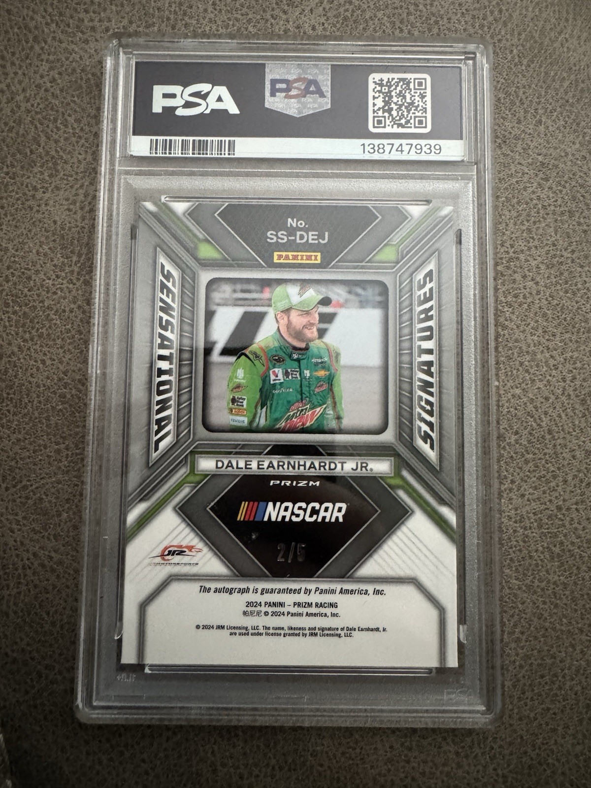2024 Panini Prizm Sensational Signatures Dale Earnhardt Jr. #SS-DEJ (AU) /5 view 2