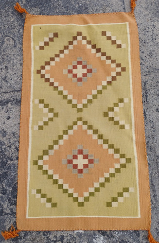 Vintage Traditional Oriental Afghani Multicolor Wool Kilim Rug Carpet 88x50 cm