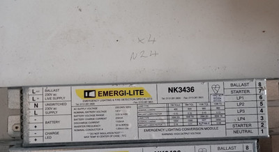 Emergi-Lite 3 Zellen Umbausatz zur Verwendung mit Lampe Typ 4 Pin 7-36W NK3436