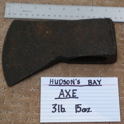 Unmarked Hudson's Bay Co. Trade Axehead 3lb. 15oz. Antique Original Canada Used