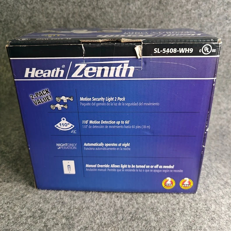 Heath/Zenith Motion Security Light 2-Pack SL-5408WH9 | NEW | Dual Flood Lights - Image 4 of 4