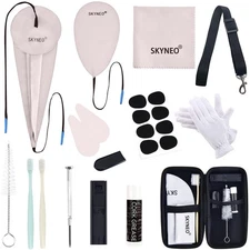 Saxophone & Clarinet Cleaning Kit with Cork Grease, Swabs, Brushes & More