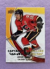 2008-09 UPPER DECK CAPTAINS CALLING INSERT SP JAROME IGINLA #CPT2 CALGARY HOF