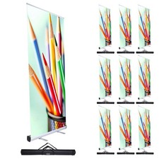 InstaHibit 10pcs 33"x79" Retractable Roll Up Banner Stand Trade Show Display