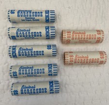 Las Vegas Casino Coin Rolls Vintage Binion&rsquo;s Horseshoe Club Slot Machine Mills