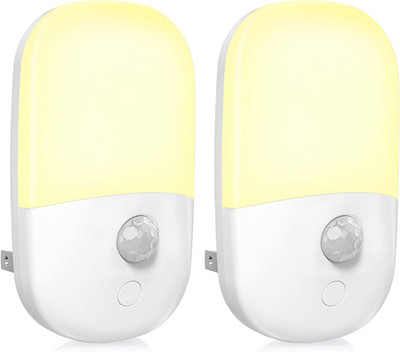 MAZ-TEK Plug in Motion Sensor Dimmable Night Light, Soft Warm White LED Nightlig