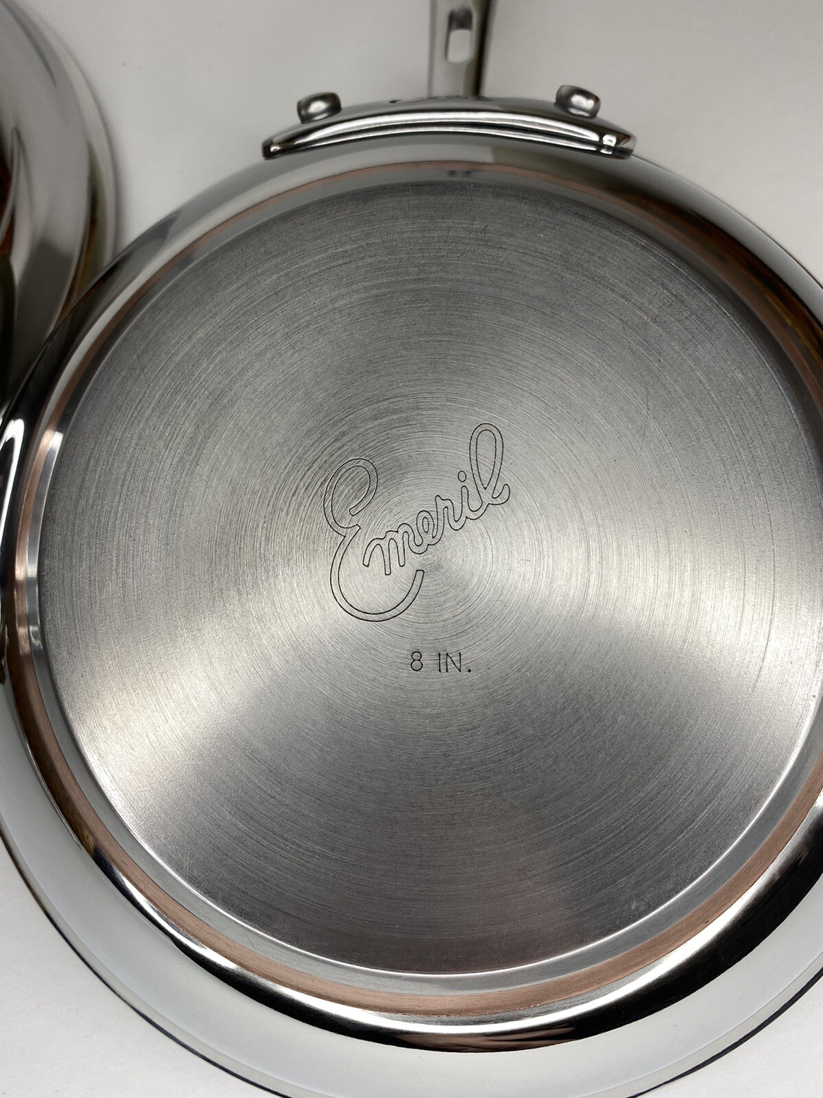 (2) Emeril Lagasse Stainless Copper Core Skillets 8 & 10” Fry Pans