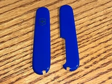 New Victorinox 91mm HANDLE / SCALE 2 Piece KIT Cobalt Blue