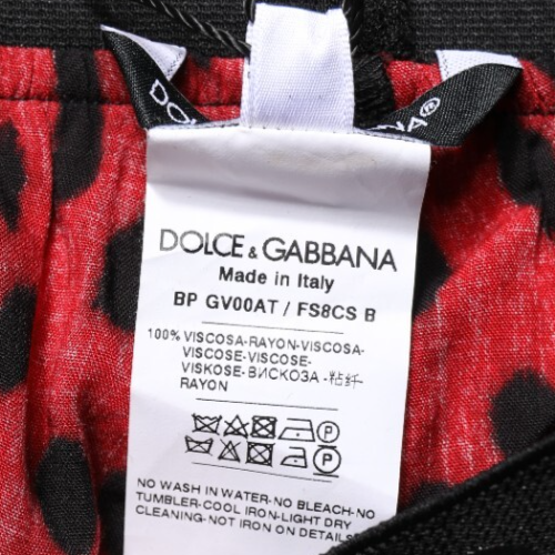 DOLCE & GABBANA Shorts Red Leopard Print Viscose Bermuda Men IT46/W32/S 900usd - Picture 5 of 6