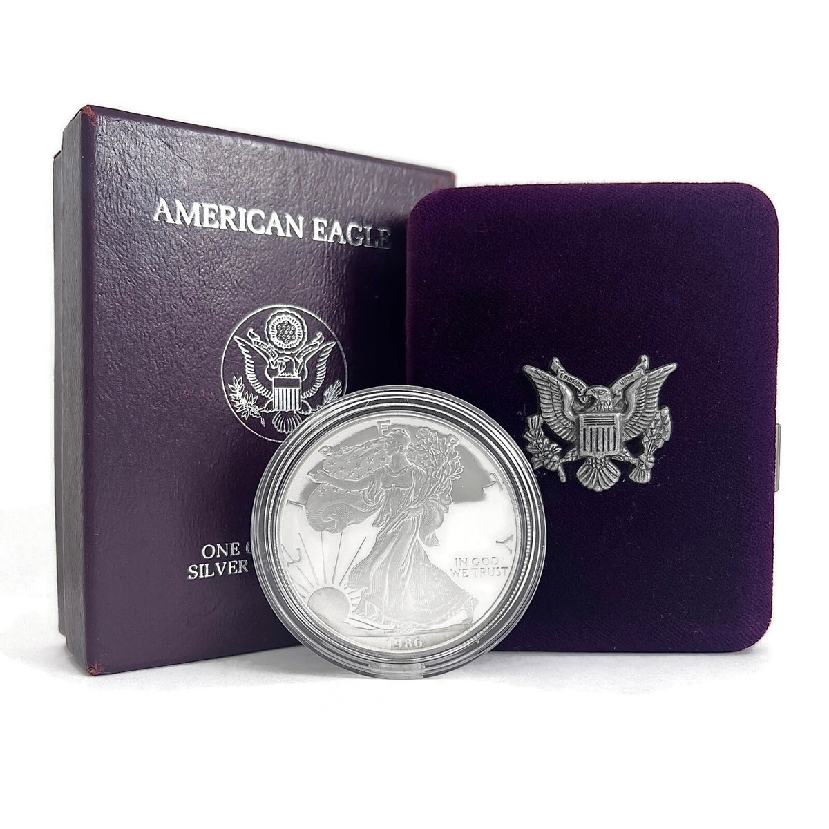 1986 Liberty One Dollar American Eagle Silver Bullion Coin, 1