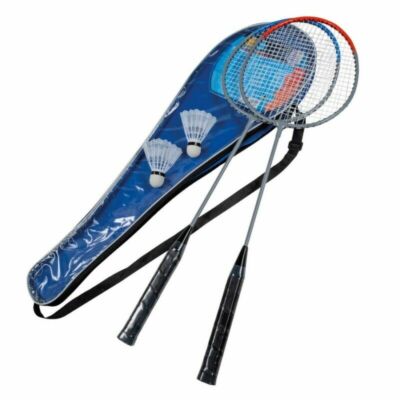 2 BEST Badminton Schläger 5-tlg, Set Badmintonschläger Federball Federballspiel