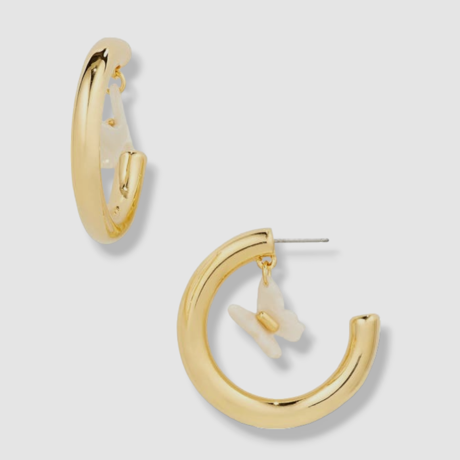 $146 Lele Sadoughi Women's 14k Gold Plated Papillon Butterfly Hoop Earrings