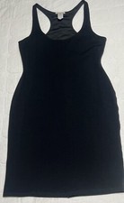 Rolla Coaster Little Black Dress/LBD Racer Back Stretch MIDI Size L Sleeveless