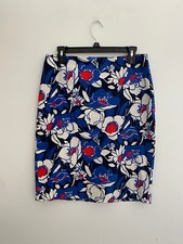 Talbots Blue Floral Print Skirt sz 6
