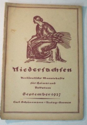 Niedersachsen Monatshefte für Heimat & Volkstum 1927/ 09 Schimmelreiter B8661