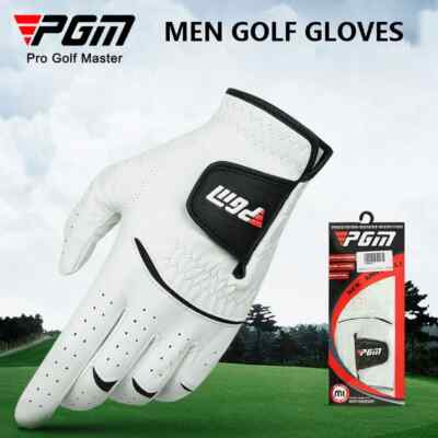 PGM 1 Pcs Men Breathable Sheepskin Golf Gloves Male Left Right Hand Soft Mittens