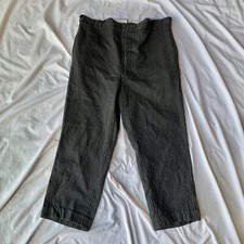 Vintage 1930s French Buckle Back Pinstripe Trousers Pants Workwear 38x29