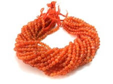 5 Strand Natural Carnelian Round Smooth 5.5-6mm Carnelian Beads 12"inch R6