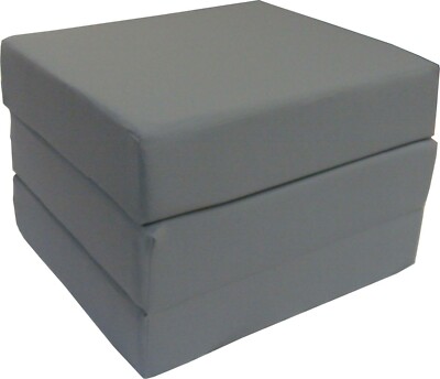Trifold Foam Beds, Foldable Mats, Cushions, Seats 1.8 Density 6x27x75 Gray
