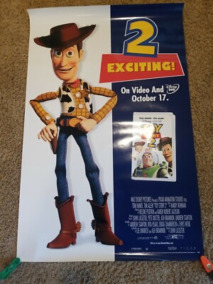 Toy Story 2 Movie Poster 26x40 S/S Tom Hanks Blockbuster video store poster