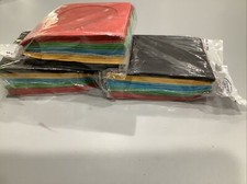 100 CD DVD Assorted Multi Color Paper Sleeves with Window and Flap Envelopes