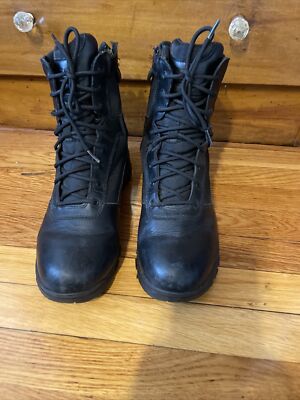 Belleville Black Spear Point 8” Side Zip Military Boots Mens Size