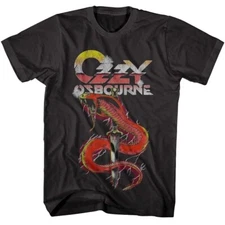 Ozzy Osbourne Men's Shirt Cobra Dagger Vintage Metal Graphic Tees