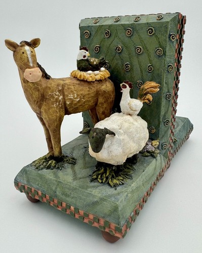 VTG 1996 Seymour Mann Nursery Rhymes Farm Animals Book Ends Decor Country Core - Picture 8 of 21