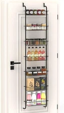 Over the Door Pantry Organizer 7-Tier Heavy Duty Storage Basket Hanging Rack