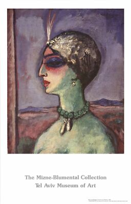 KEES VAN DONGEN Princess of Babylon 34.5'' x 22'' Poster Modernism Green, Purple,