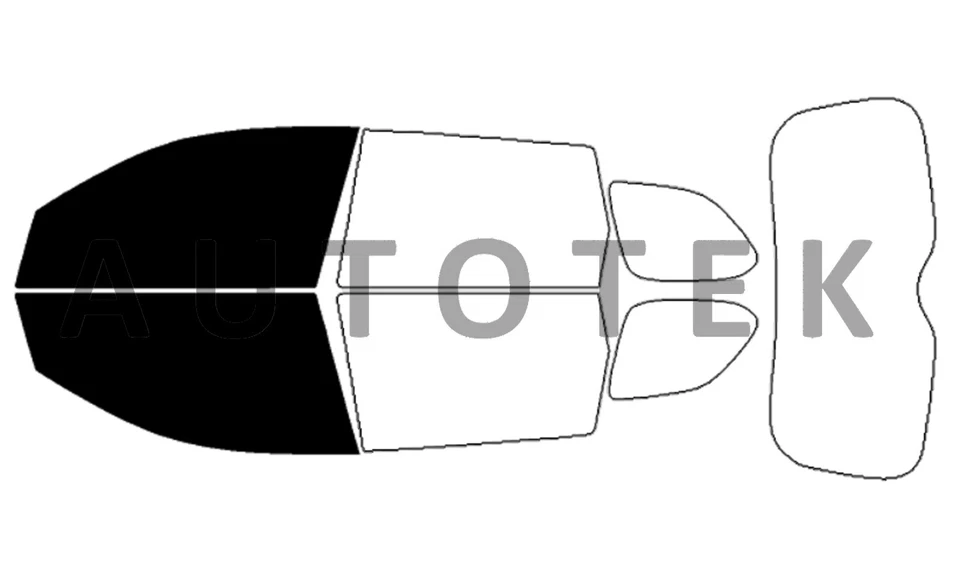 Janelas dianteiras de duas portas de filme PreCut para Mitsubishi Outlander 2014-2021 tonalidade - Imagem 2 de 4