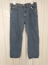 VTG Calvin Klein Easy Fit Double Stone Wash Jeans Men 38 30 Blue Zipper GUC