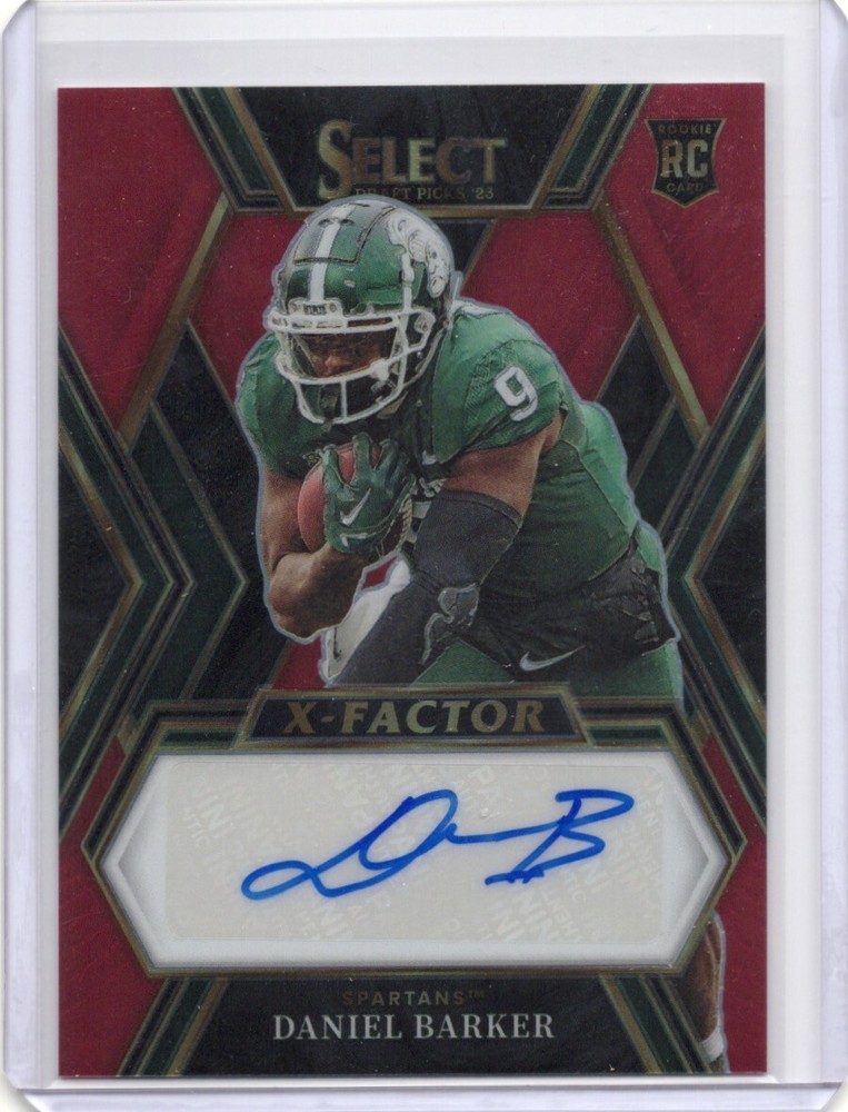 2023 Panini Select X-Factor Daniel Barker Red Auto #XS-DBA Draft Picks