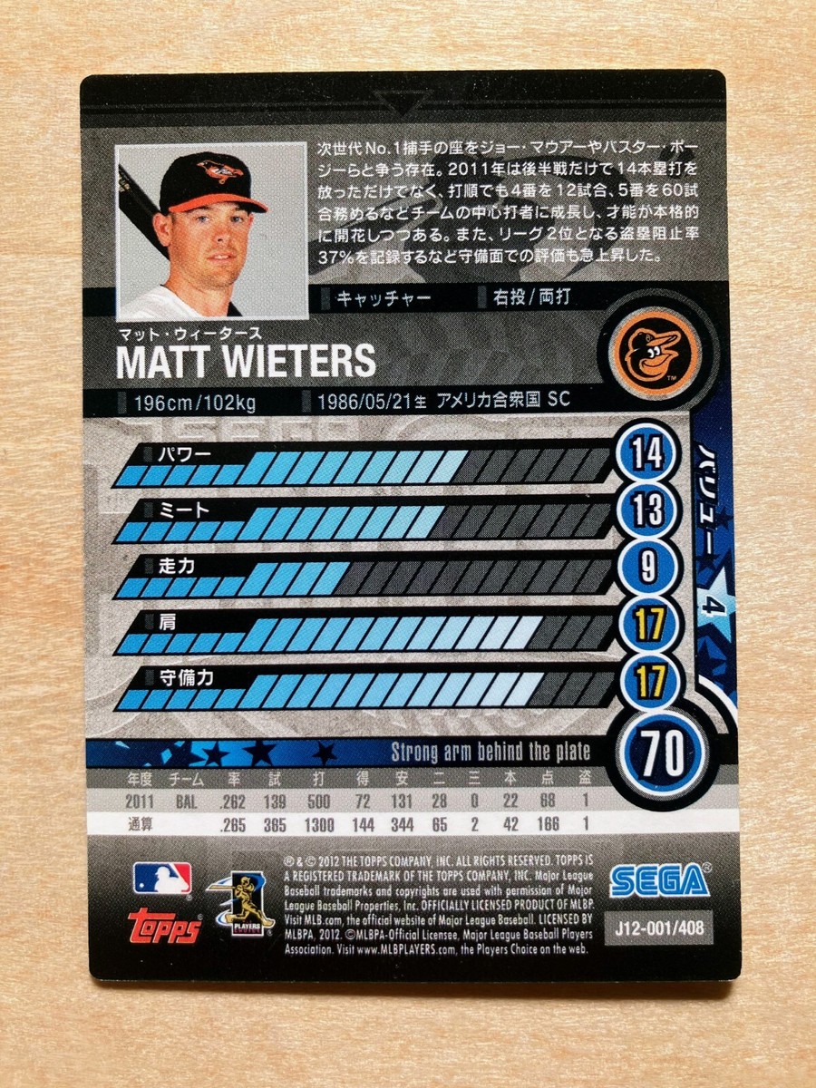 SEGA CARD-GEN MLB2012 Japanese semi-complete 407 base cards set(1 