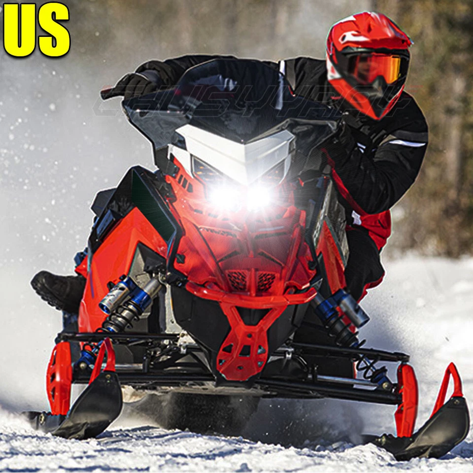 2 bombillas de faros H4 SUPER LED para Polaris XCF: 1999-2001 moto de nieve pn 2870448 Foto 3 de 4