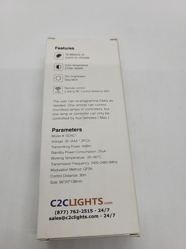 WiFi +2.4G LED Controller FRGB RGBCCT LED strip C2clighys ScRC1 - Picture 7 of 8