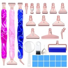5D Ergonomic Diamond Painting Art Bead Dot Drill Pen Kit with Screw Stainless...