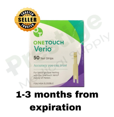One Touch Verio 50 Test Strips 1-3 months from exp **USA SELLER** *Free
