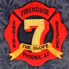 Phoenix Arizona Firehouse 7 The Slope Engine Rescue Shoulder Patch