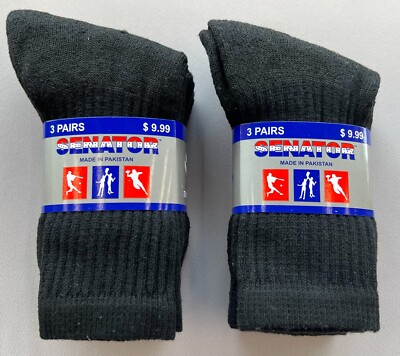 Kids Crew Socks Size 6-8. Black, White & Gray! 3 Pairs! 6 Pairs! 12 Pairs!