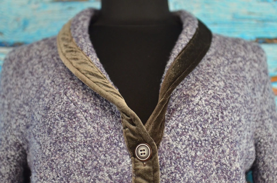 Blazer para mujer HWR Anthropologie talla XS púrpura negro ribete carrera chaqueta boho Foto 4 de 4