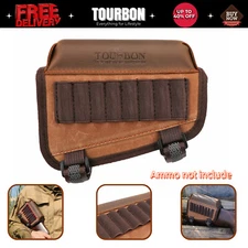 Tourbon Rifle Bullets Cartridges Holder Cheek Rest Riser Shooting Canvas Leather