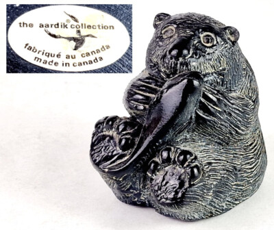 AARDIK COLLECTION Bär Specksteinskulptur Kanada 1980er Jarhe R1160