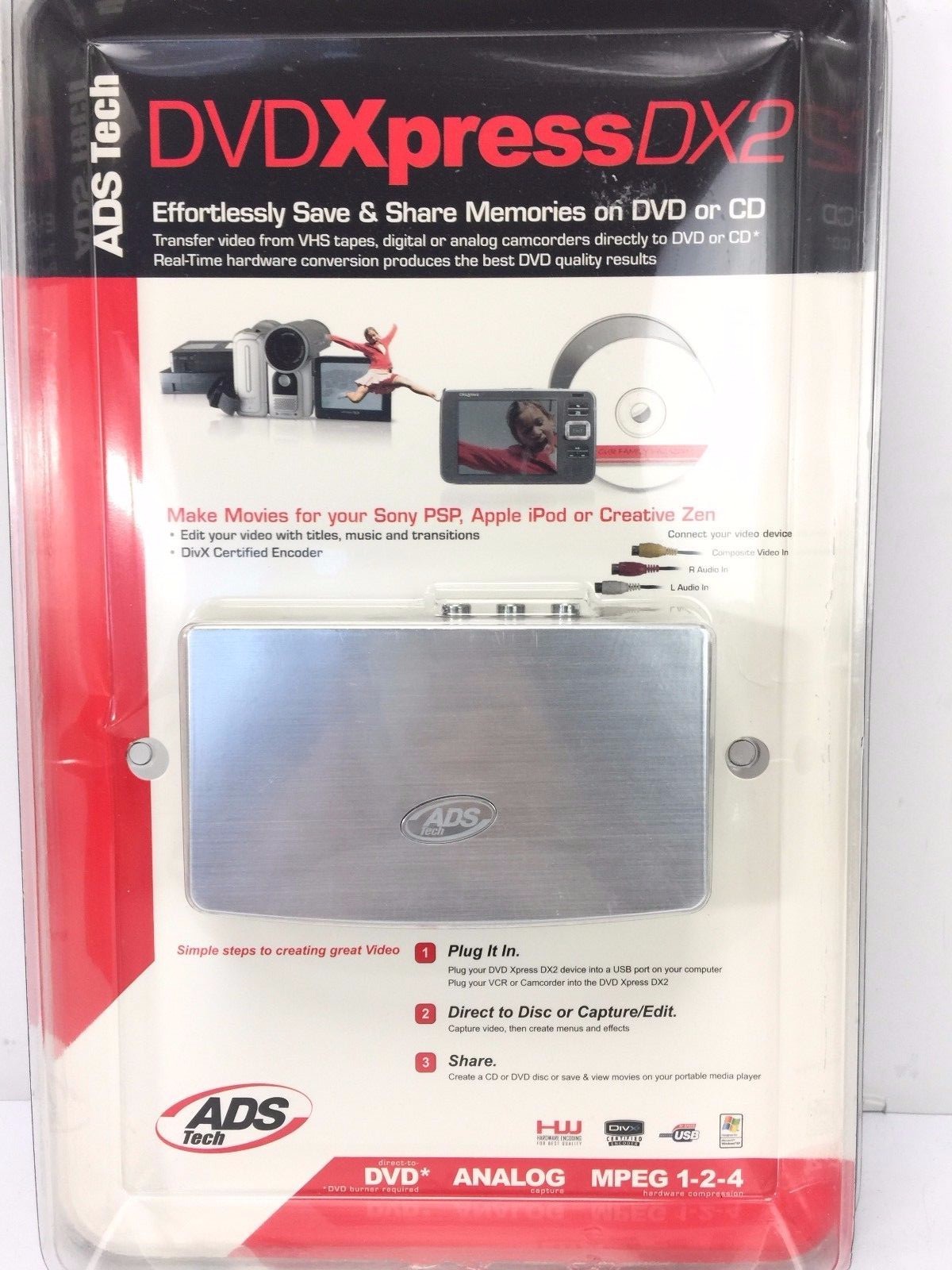 Ads Tech DVD Xpress Dx2 Video Capture Digitize Convert Transfer Movies  Computer for sale online | eBay