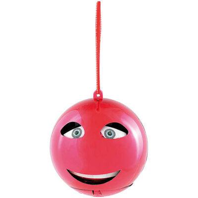infactory 2er-Set singende Weihnachtsbaumkugeln in Rot, Batteriebetrieb, Ø 10 cm