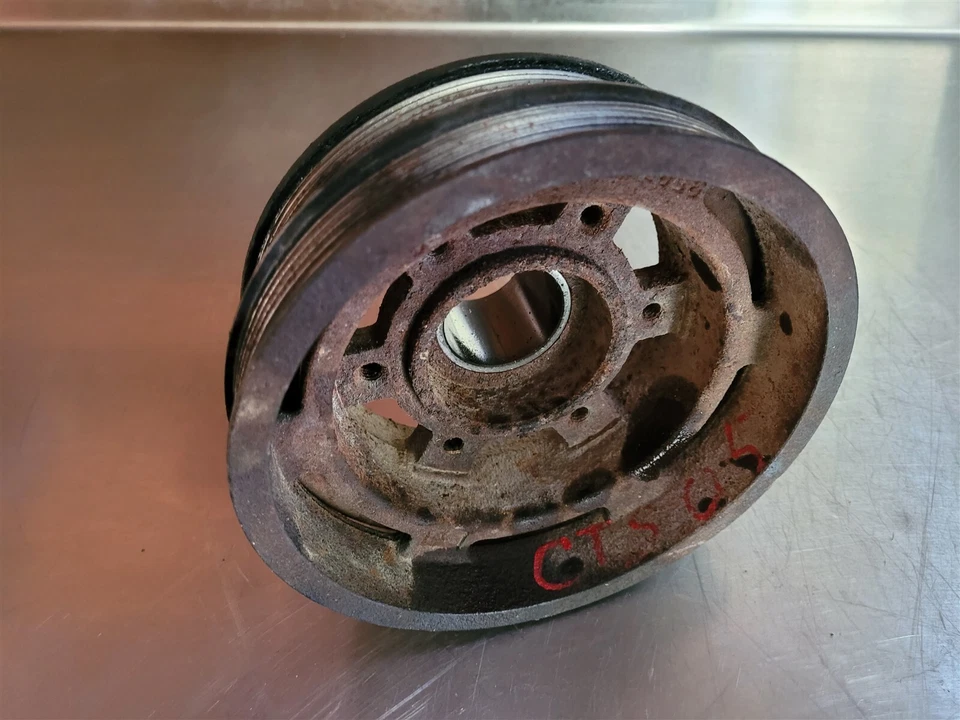 Cadillac CTS SRX STS 2003-2007 equilibrador armónico eje de manivela polea motor 3,6 L Foto 3 de 4