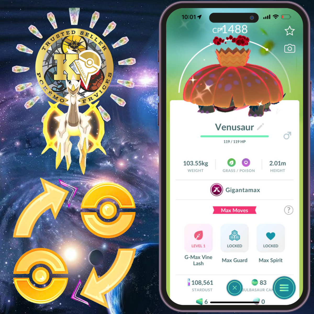 Pokémon GO – Échange (Trade) De Shiny Tortank (Blastoise) – Digital / Android